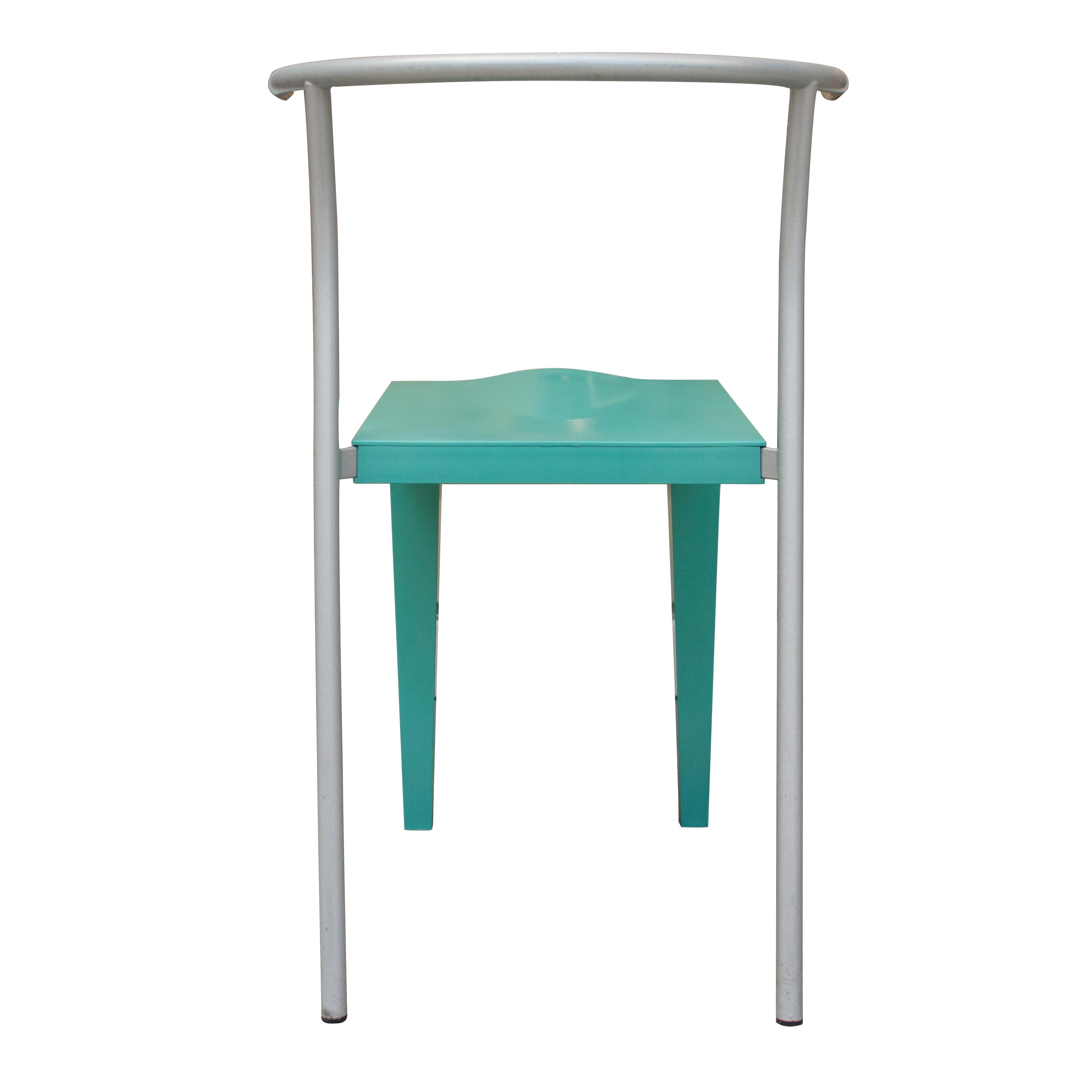 Moderne Ensemble de chaises turquoise Dr.Glob de Phillippe Stark, Italie, 1988 en vente