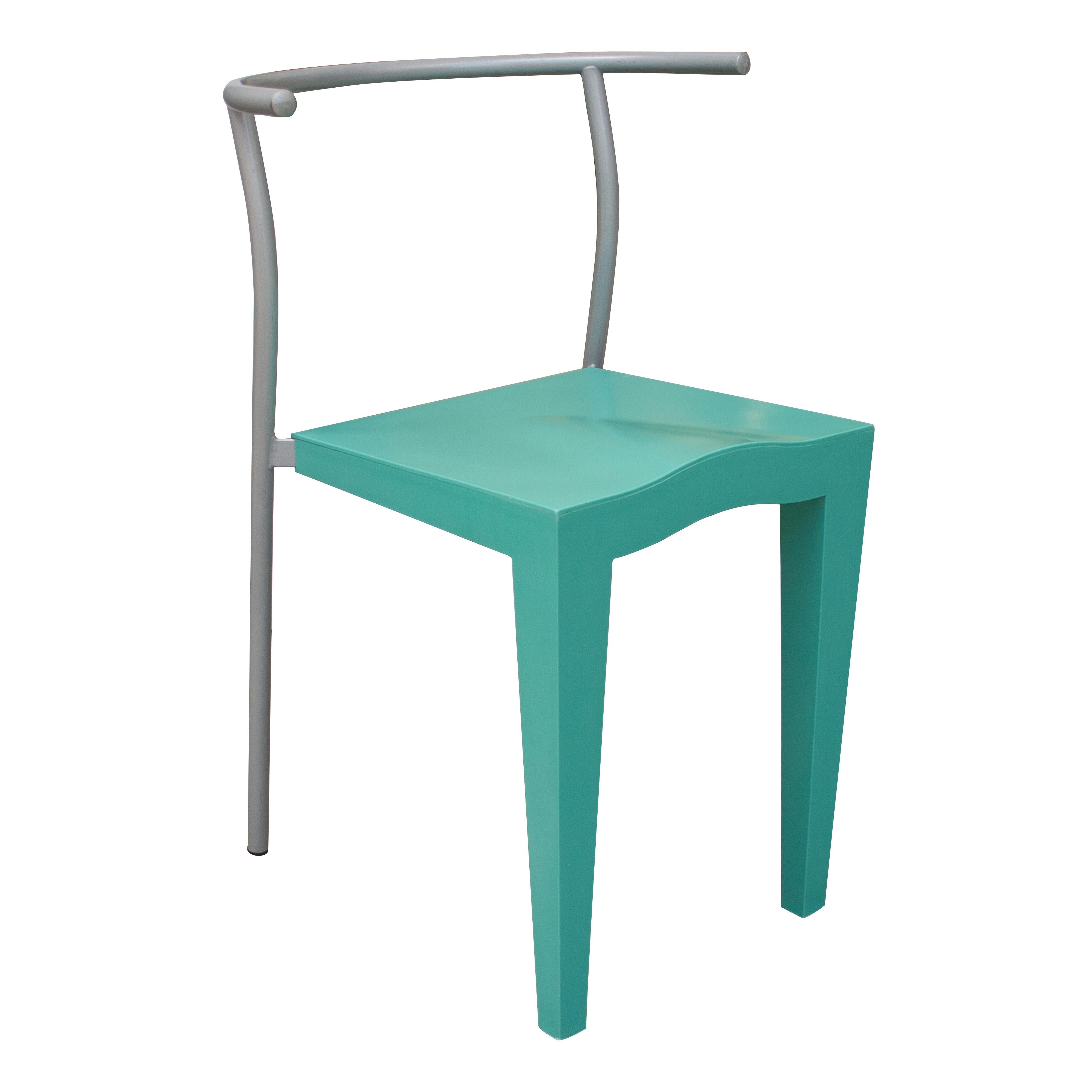 Italian Phillippe Stark Dr.Glob Turquoise Set of Chairs, Italy, 1988 For Sale