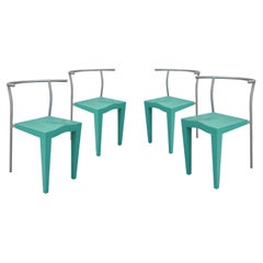 Vintage Phillippe Stark Dr.Glob Turquoise Set of Chairs, Italy, 1988