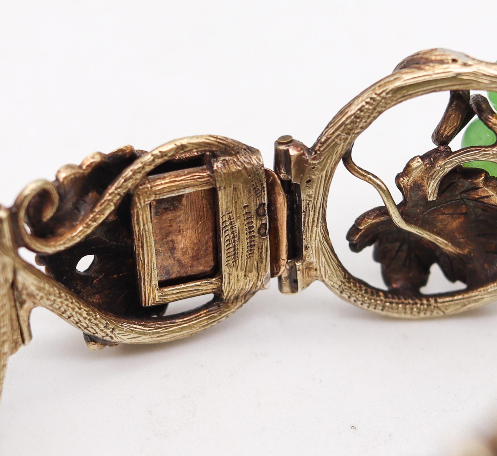Women's Phillips Brothers 1880 London Bracelet Sterling Silver with Jadeite Green Jade