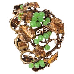 Bracciale Phillips Brothers 1880 London Argento con giada verde Greene & Greene
