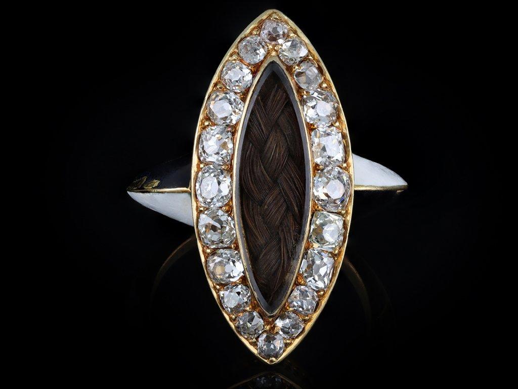 Phillips Brothers & Son Diamond and Enamel Memorial Ring, English, circa 1872 For Sale 2
