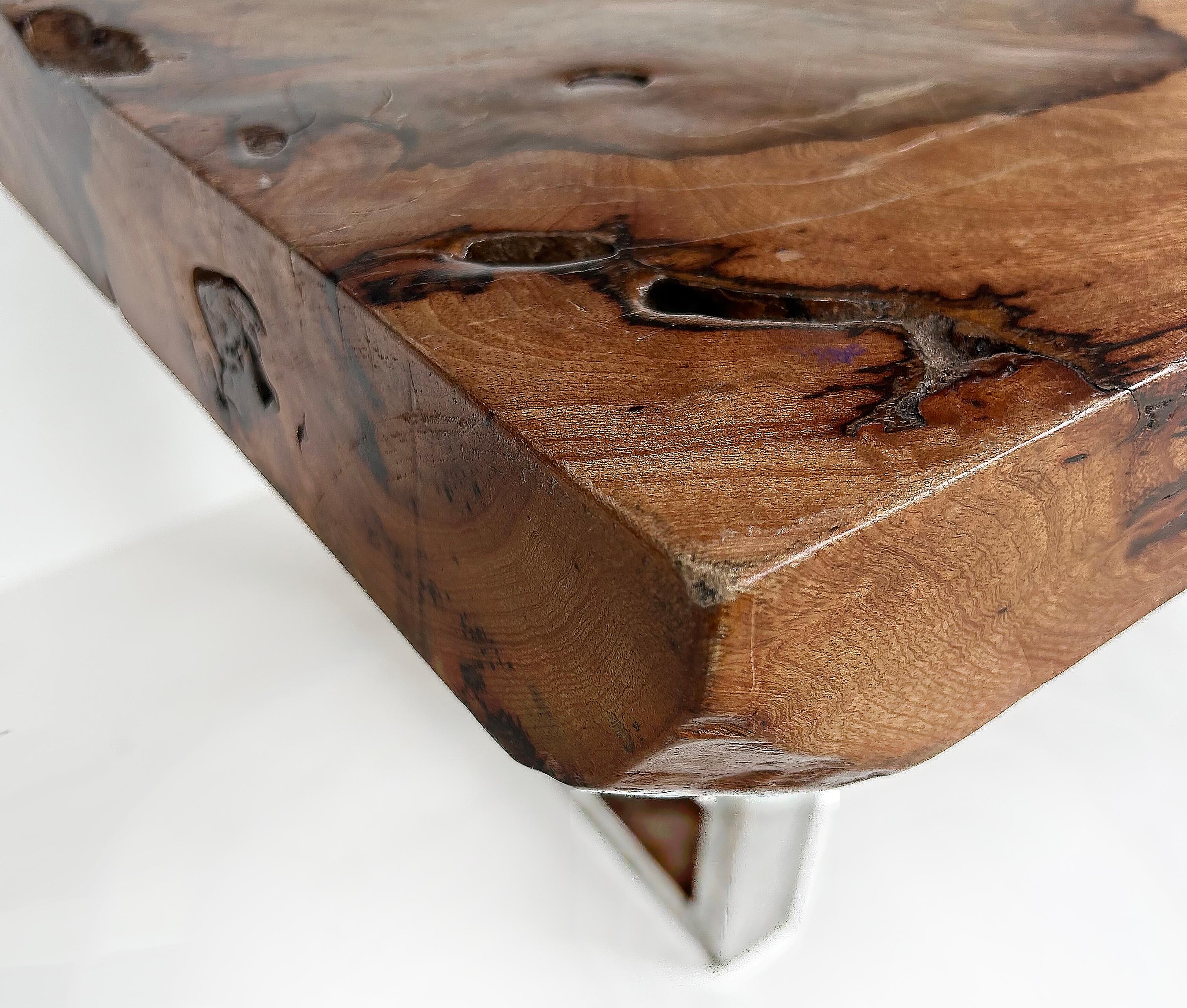 XXIe siècle et contemporain Collection Phillipsal Table de salle à manger Organic Modern Origins, Live Edge Solid Wood en vente