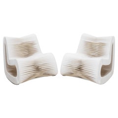 Phillips Collection Seatbelt Rocking Chairs, Pair