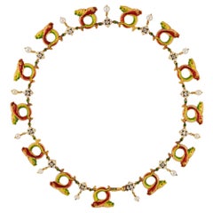 Phillips Enameled Fish Necklace