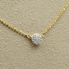 Phillips House Collar Micro Infinito N20023DY 0.10 Disco de Diamante en Amarillo 14k