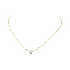 Phillips House Micro Infinity Necklace N20023DY 0.10 Diamond Disc in 14k Yellow