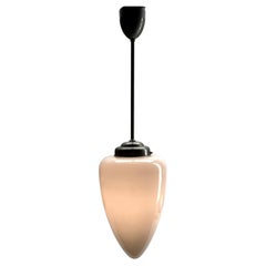 Phillips Pendant Lamp with a Opaline Shade and Chrome Fittings, 1930s