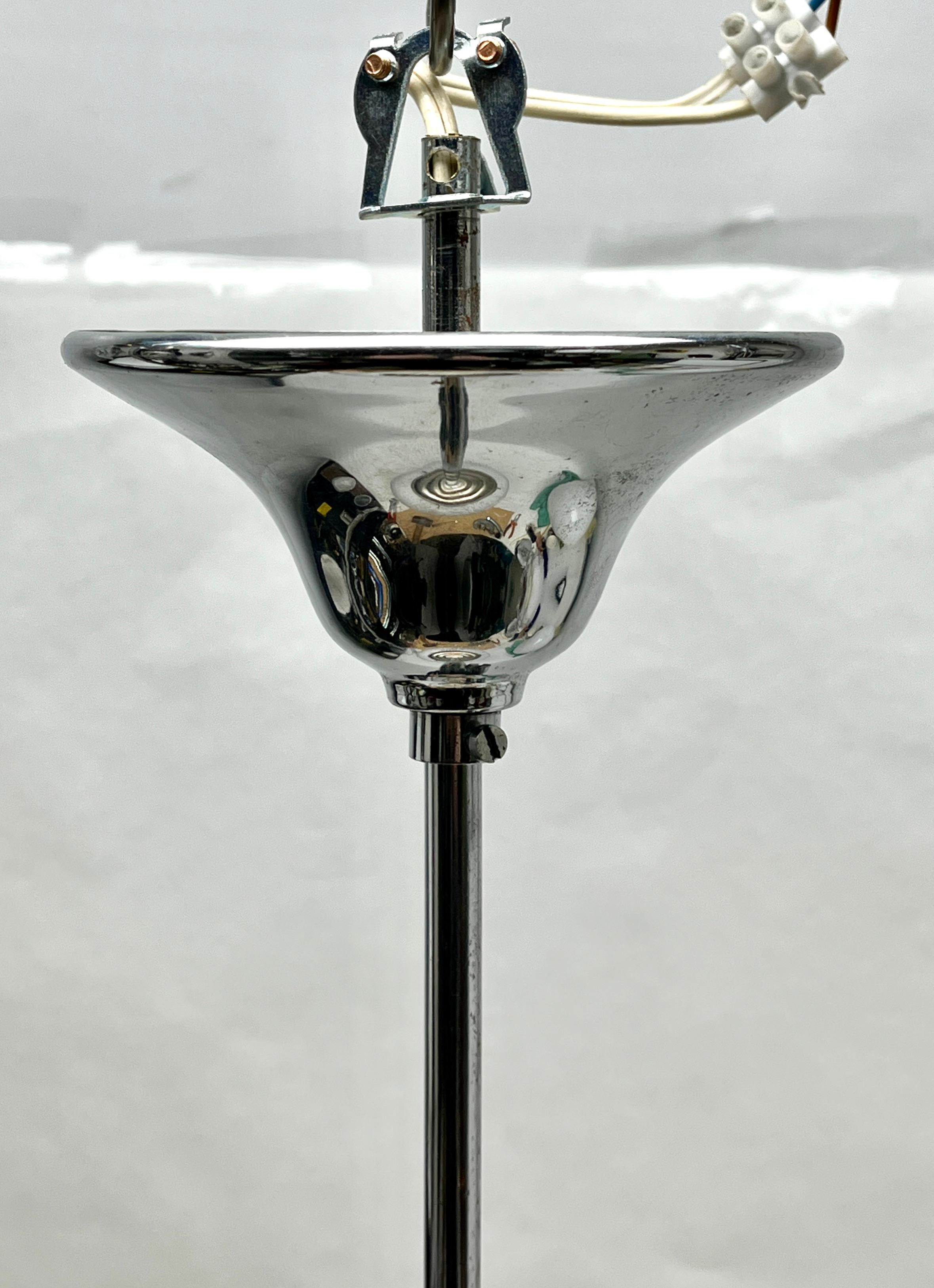 Phillips Pendel Stem Lampe mit kugelförmigem Opalschirm, 1930er Jahre, Niederlande im Angebot 3