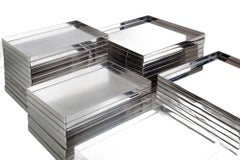 Phillipe Starck Custom Stainless Steel Dishes, set of Thirty-Eight