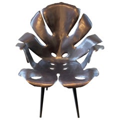 Philodendron Leaf Dining Chair in Solid Bronze by Christopher Kreiling