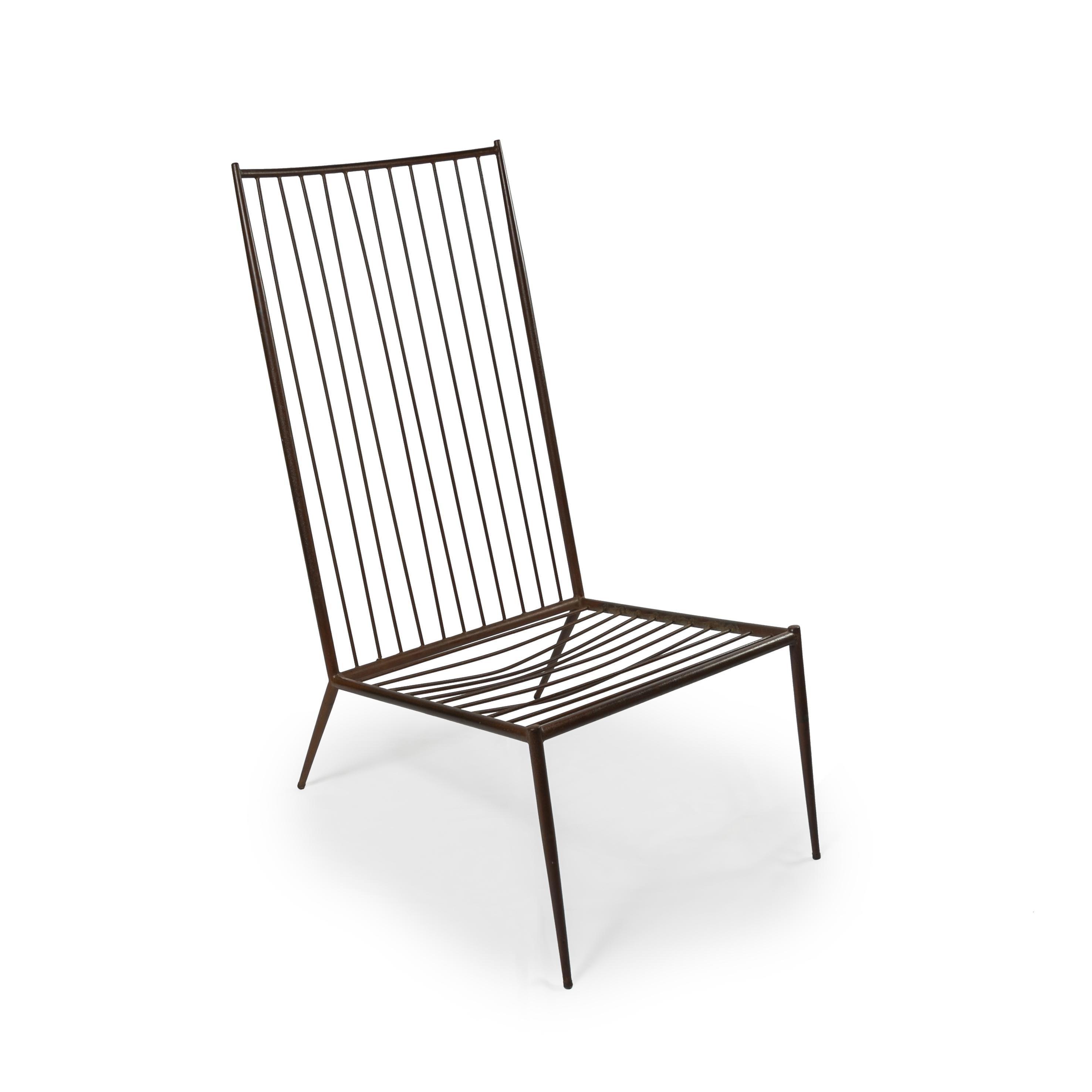 Philolaos Mid-Century metal chair - France, 1960s In Fair Condition For Sale In Dubai, AE