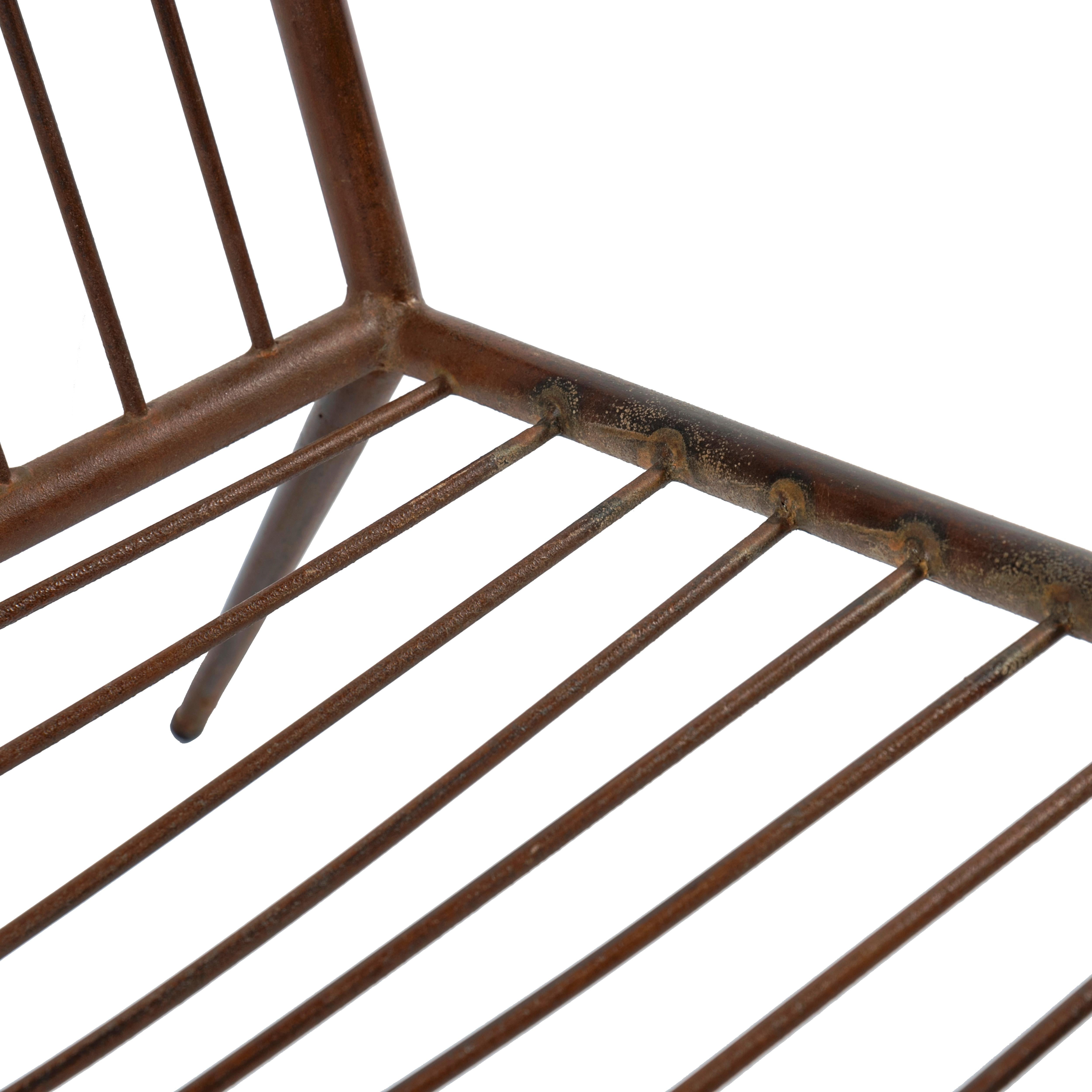 Metal Philolaos Mid-Century metal chair - France, 1960s For Sale
