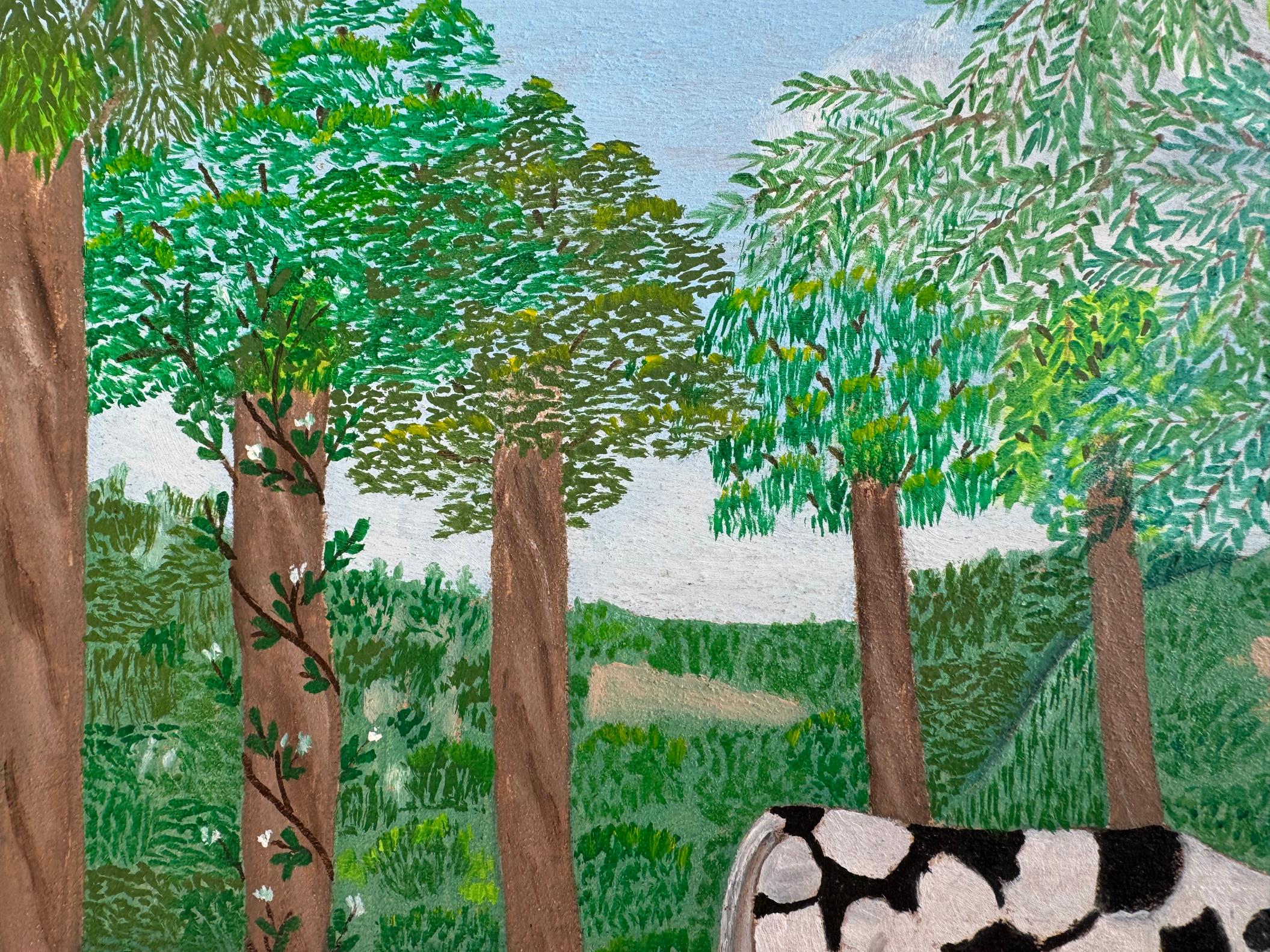 Nach Hector Hyppolite ist Philomé Obin vielleicht der bedeutendste Maler Haitis.
In dem vorliegenden Werk schafft Philomé Obin ein flächendeckendes Muster aus harmonisch angeordneten Elementen ohne zentralen Brennpunkt.  Die pflanzlichen, tierischen