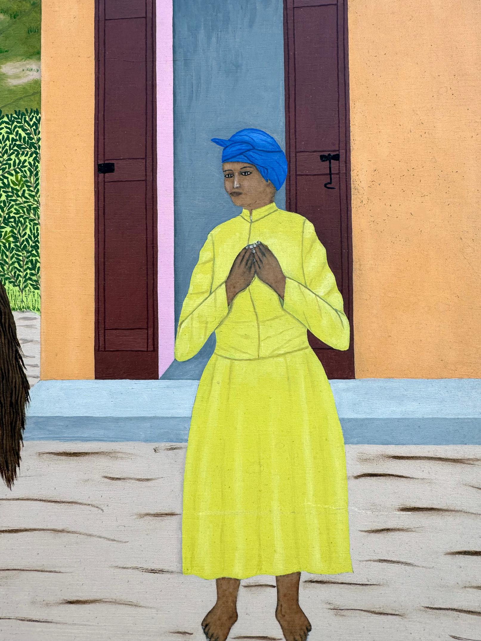 Military Man on Horseback with Haitian Flag For Sale 3