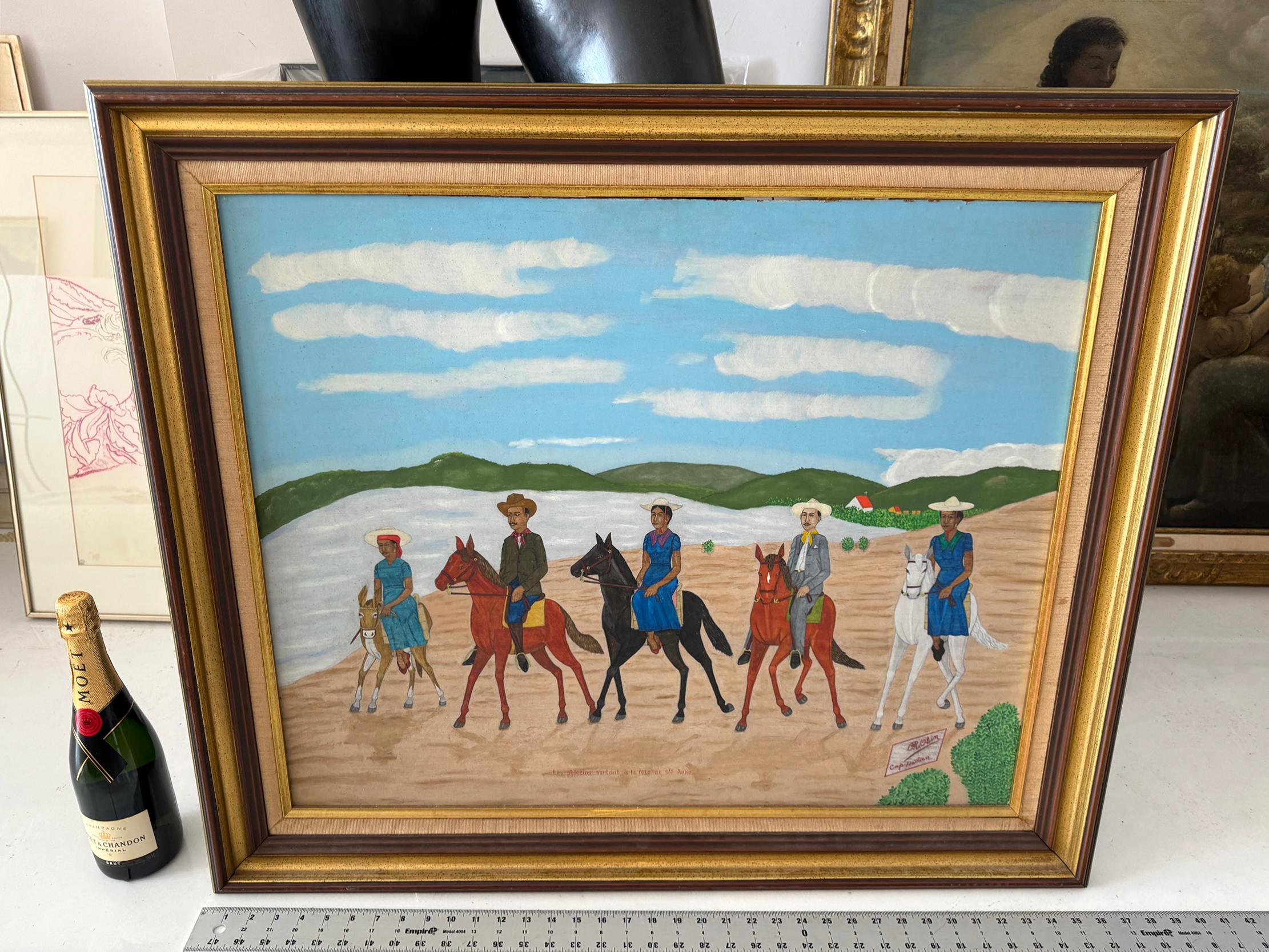 Pilgrims going out for the feast of St. Anne on Horseback For Sale 5