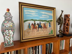 Pilgrims going out for the feast of St. Anne on Horseback