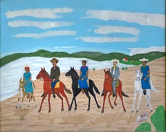 Pilgrims going out for the feast of St. Anne on Horseback