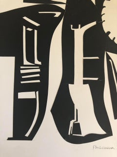 Improv 2, cut paper, abstract, graphic, industrial, playful, urban, city
