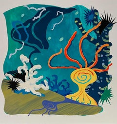 Phantastisch, schillernde, farbenfrohe, phantasievolle undersea fantasy aquatische Bewegung