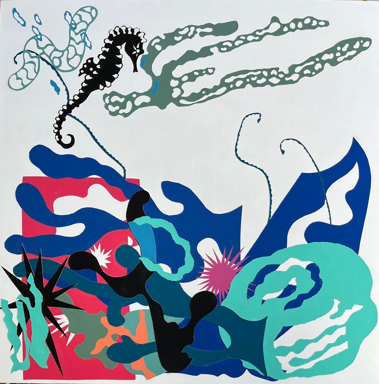 Black Beauty Meets the Coral Reef, fantasia sottomarina grafica e colorata