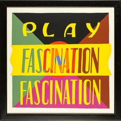 PLAY FASCINATION 2, colorful mixed media, text