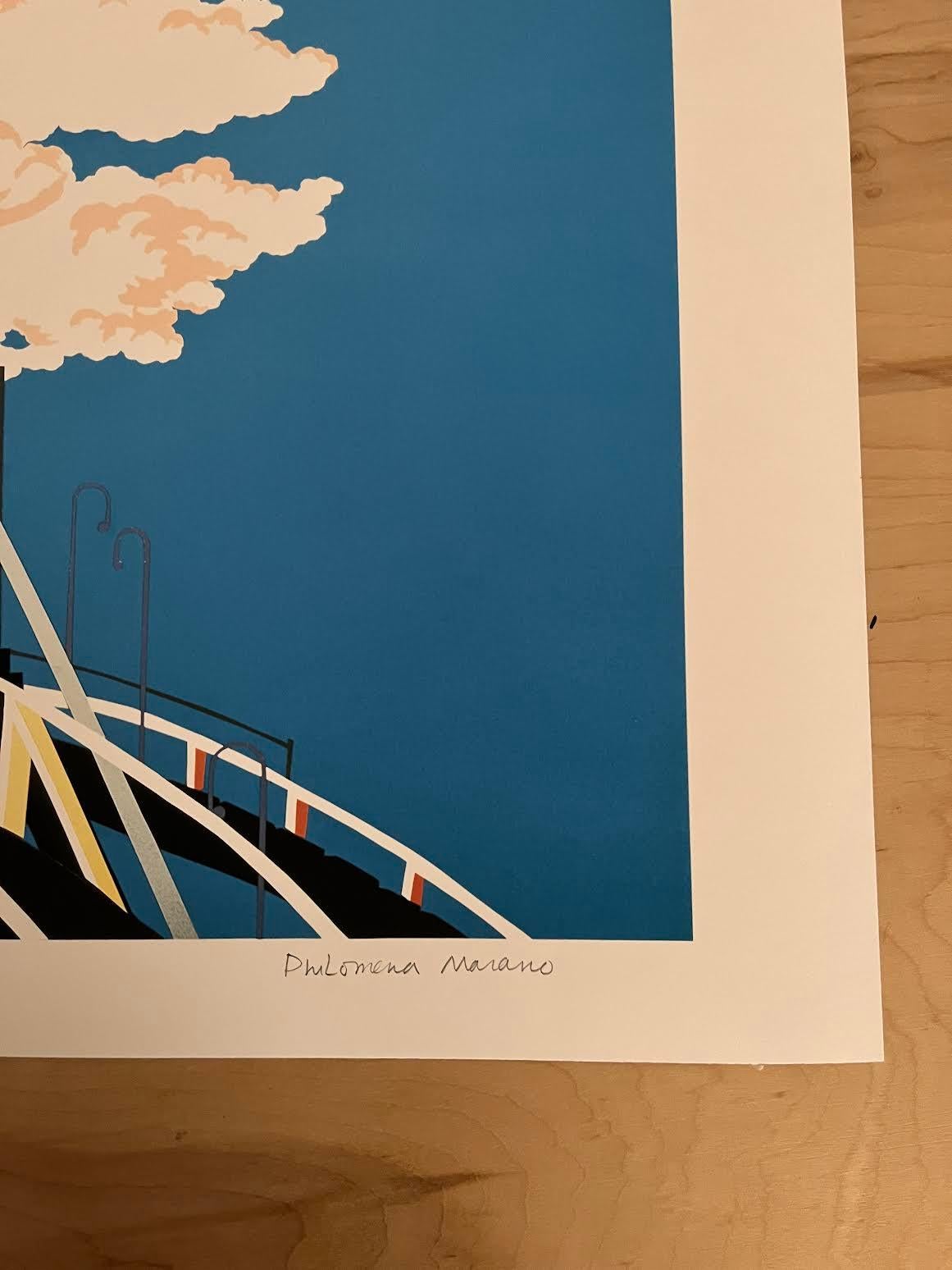 LONE/Coney Island Spiritual  Archival pigment print  Cyclone Roller Coaster - Contemporary Print by Philomena Marano