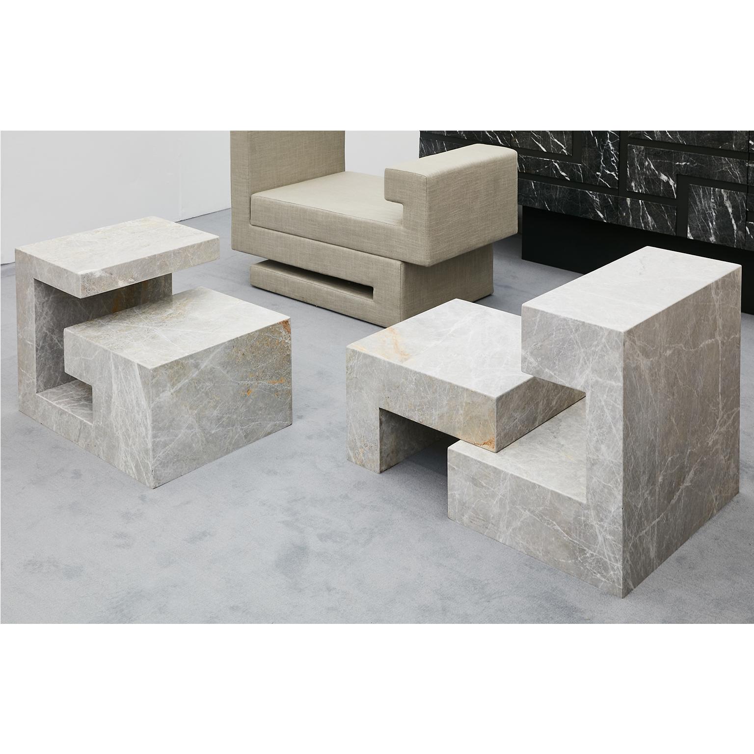 Other Philos Sculptural Table in Solid Marble For Sale