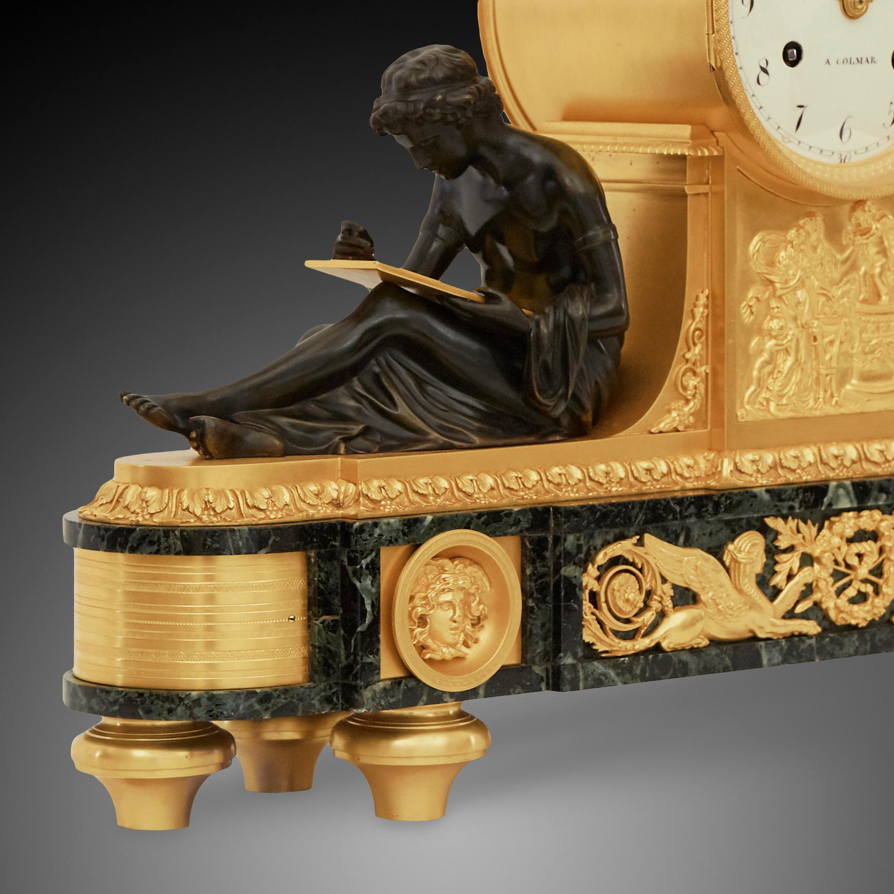 Philosophical Clock of the 18th Century by Piezze Rive À Colmaer For Sale 2