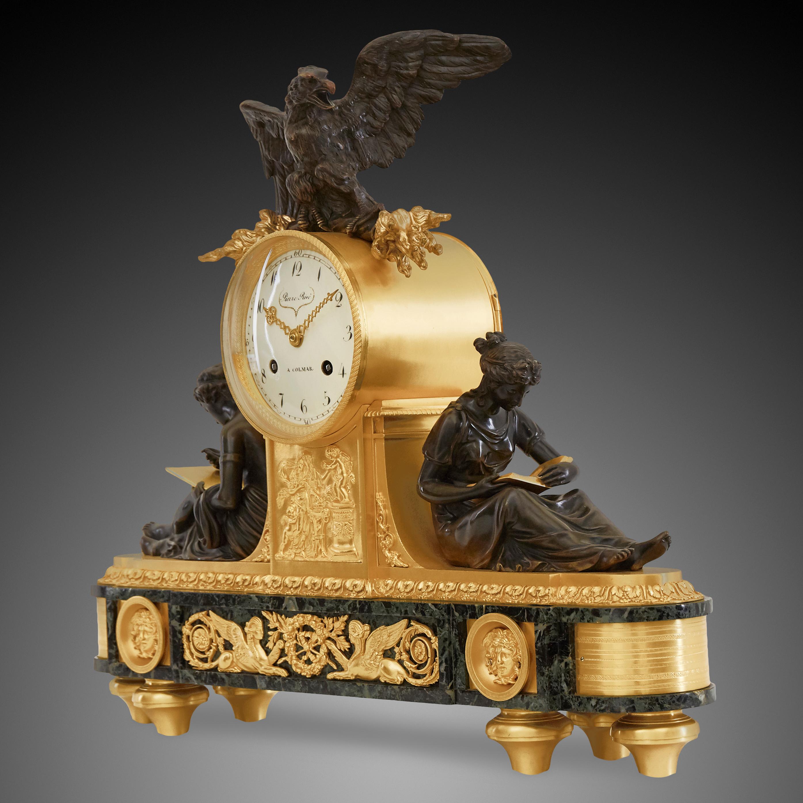 Philosophical Clock of the 18th Century by Piezze Rive À Colmaer For Sale 3