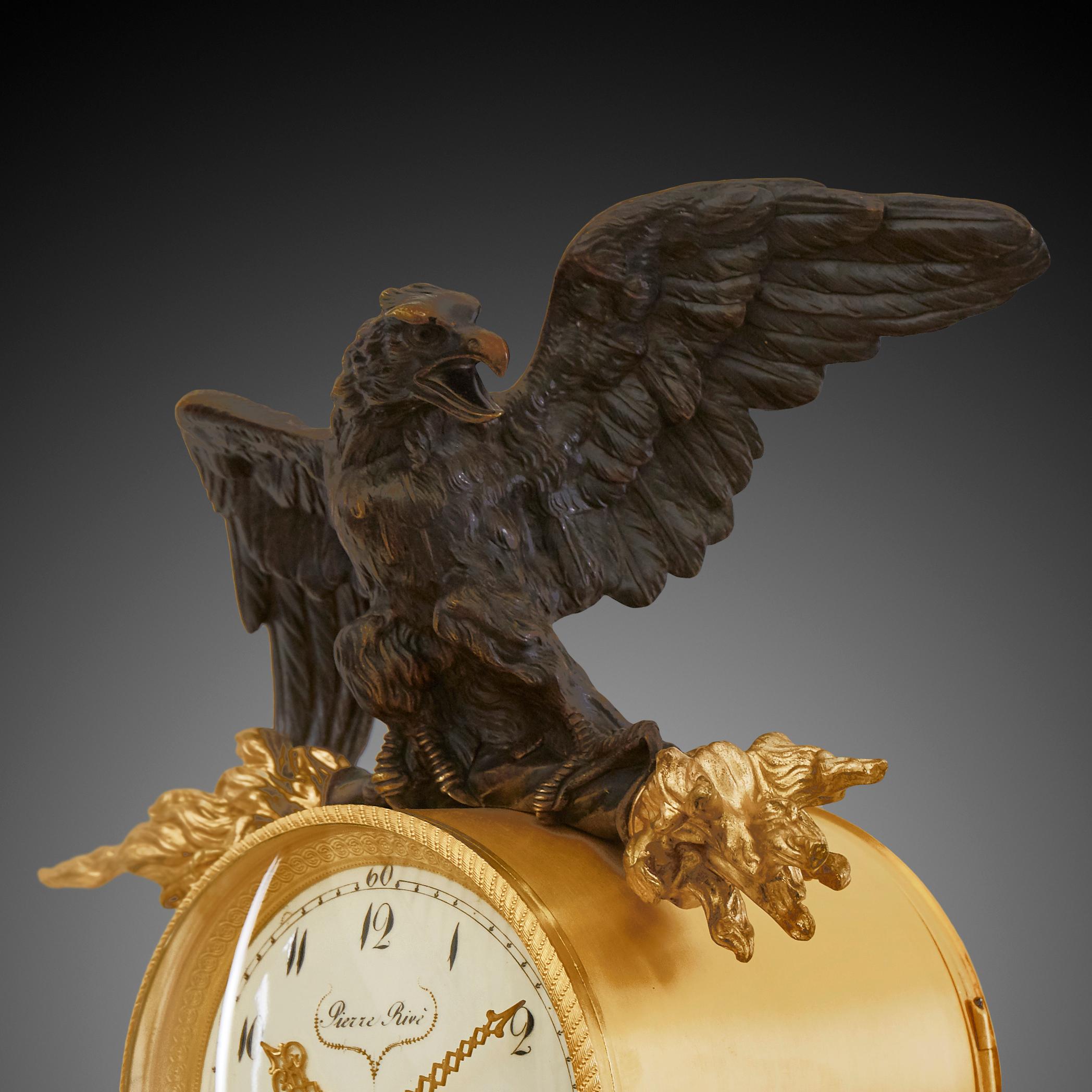 Philosophical Clock of the 18th Century by Piezze Rive À Colmaer For Sale 4