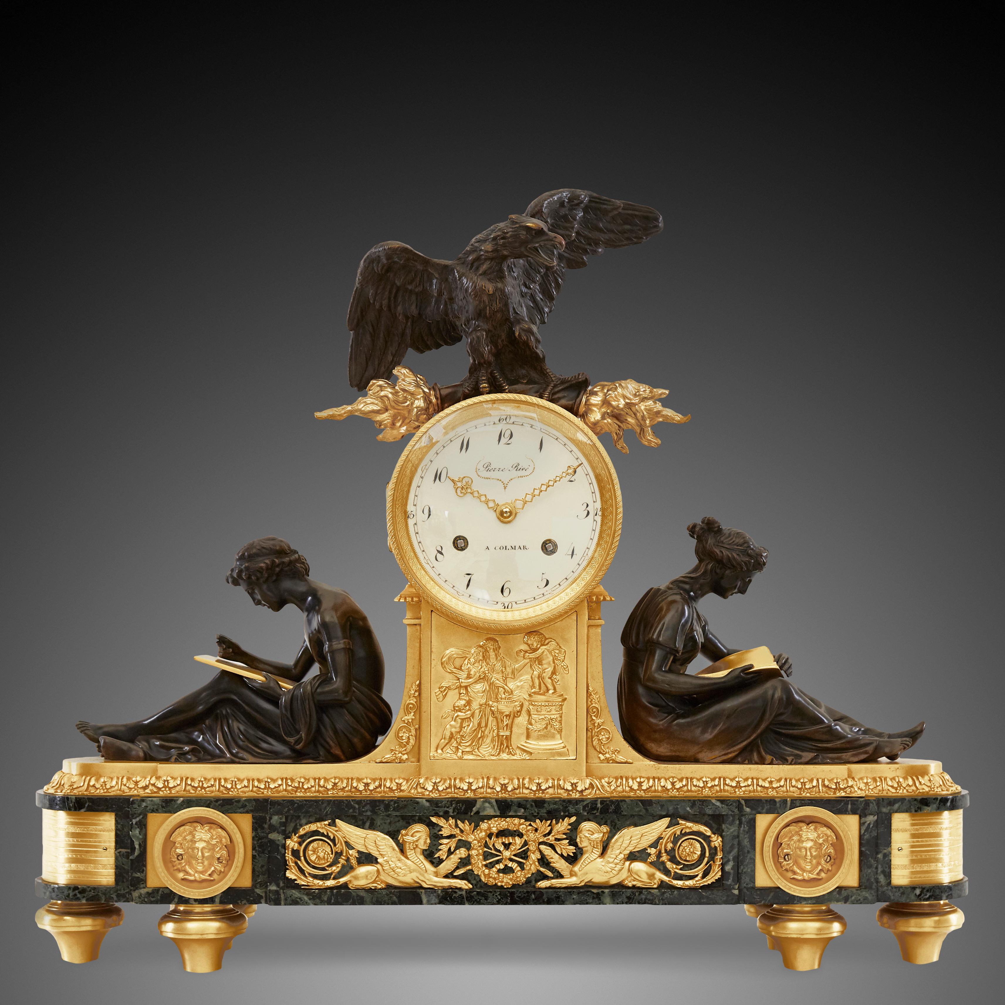 Philosophical Clock of the 18th Century by Piezze Rive À Colmaer For Sale 9