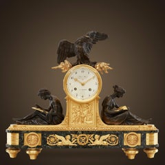 Philosophical Clock of the 18th Century by Piezze Rive À Colmaer