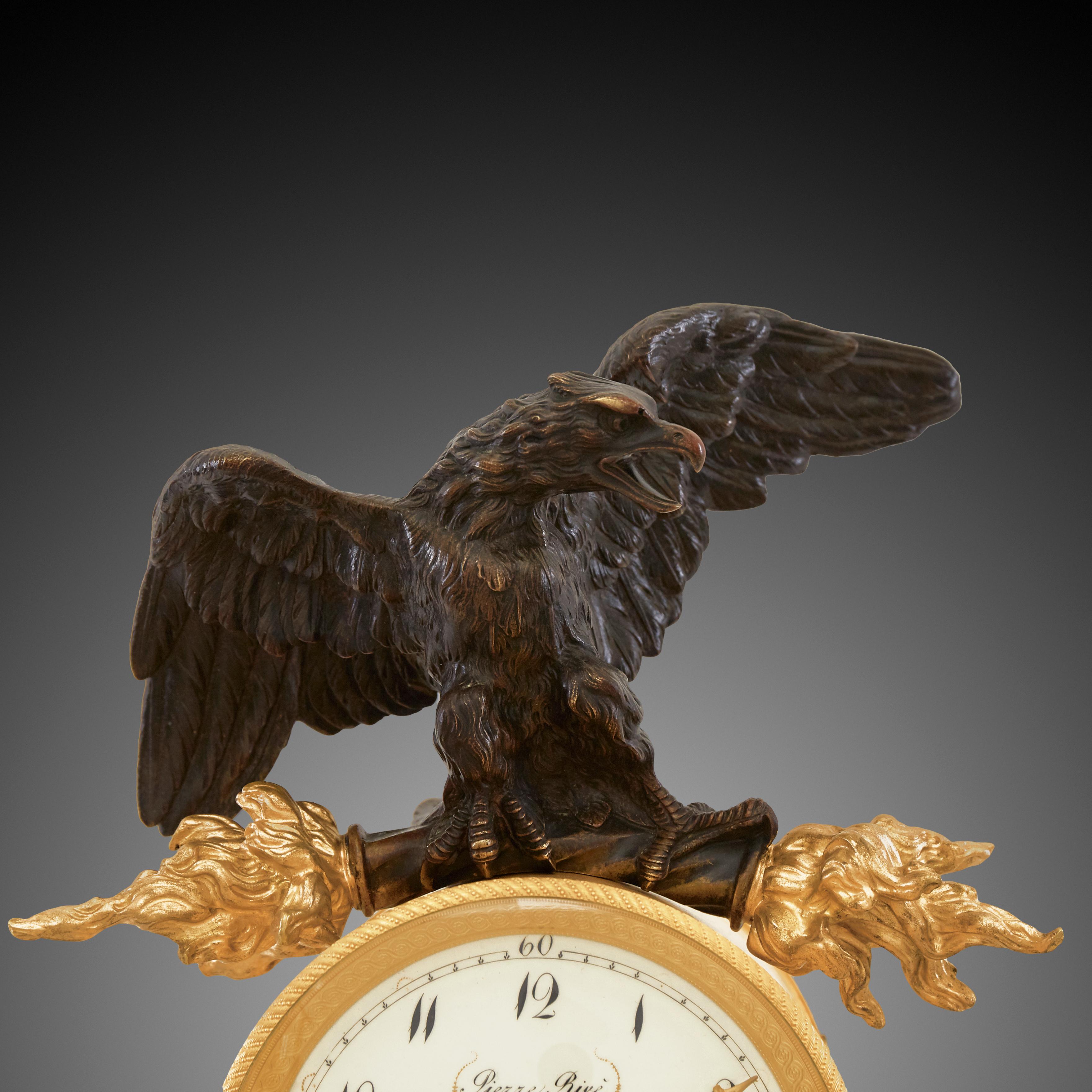 French Philosophical Clock of the 18th Century by Piezze Rive À Colmaer For Sale