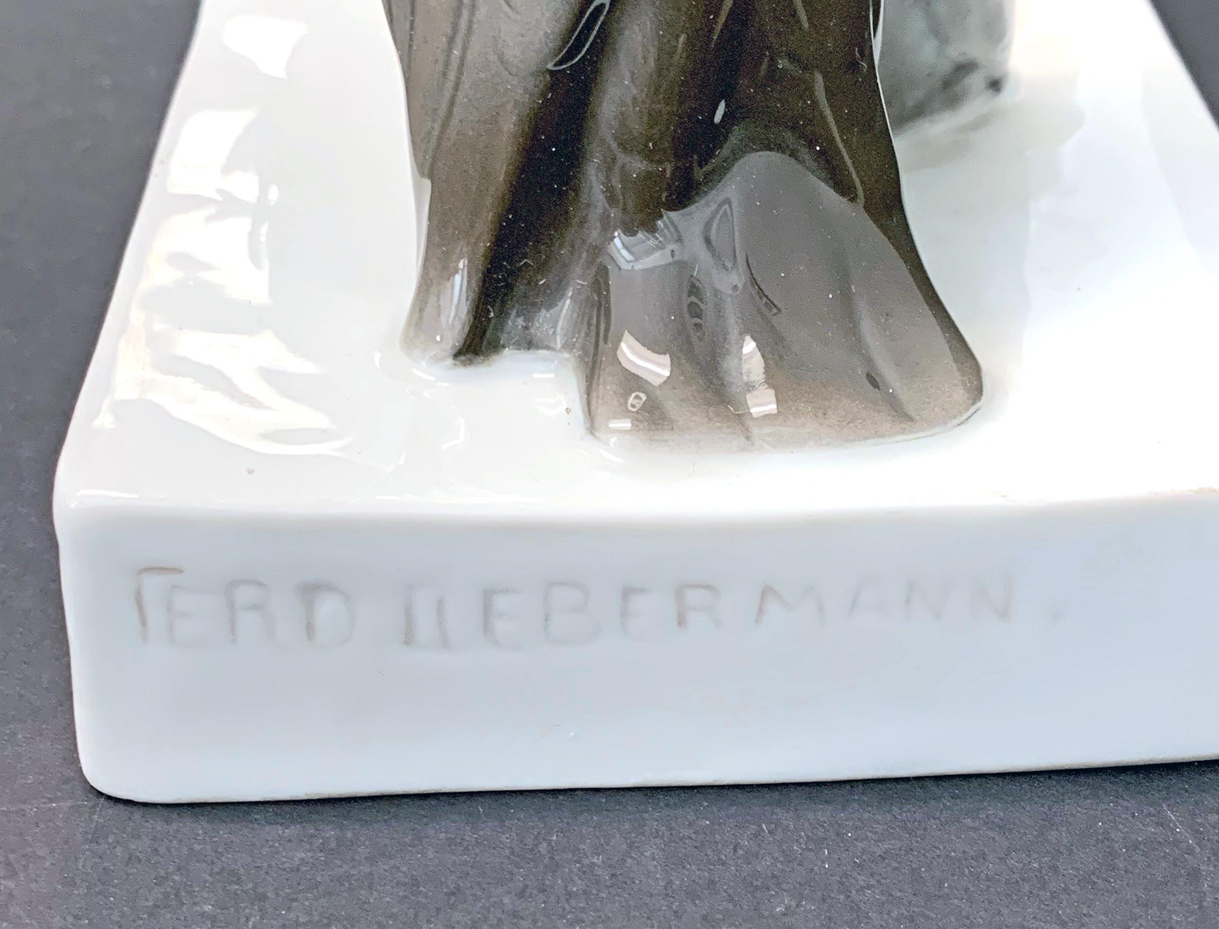 Seltenes nacktes männliches Porzellan von Liebermann für Rosenthal, „Philosophischer Streit“ im Angebot 2