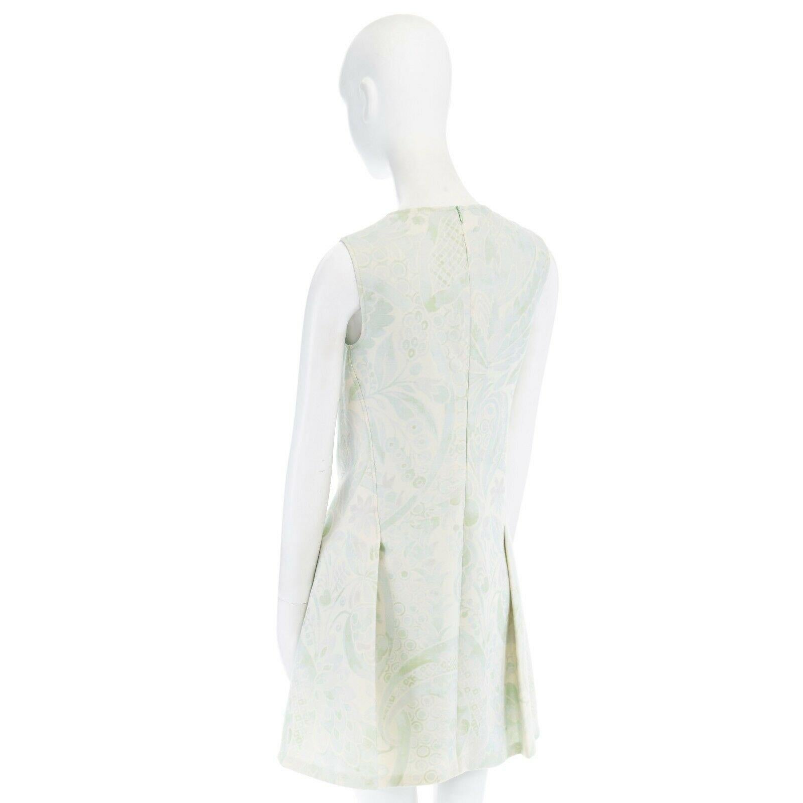 Women's PHILOSOPHY ALBERTA FERRETTI mint green floral print wool cocktail dress M