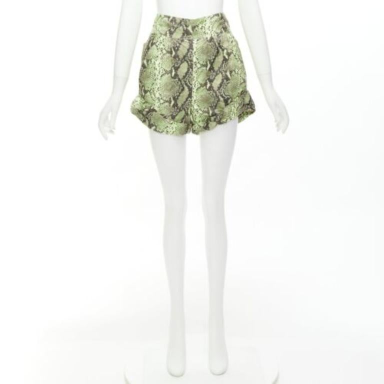 Short beige à taille haute et à échelle imprimée effet papier, taille IT 38 XS en vente 4