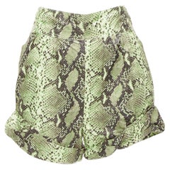 PHILOSOPHY beige scaled print paper effect high waist cuffed shorts IT38 XS