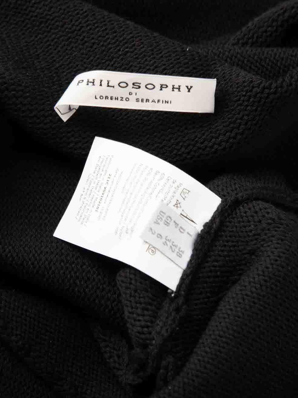 Philosophy Black Cropped Cardigan Size XS For Sale 2