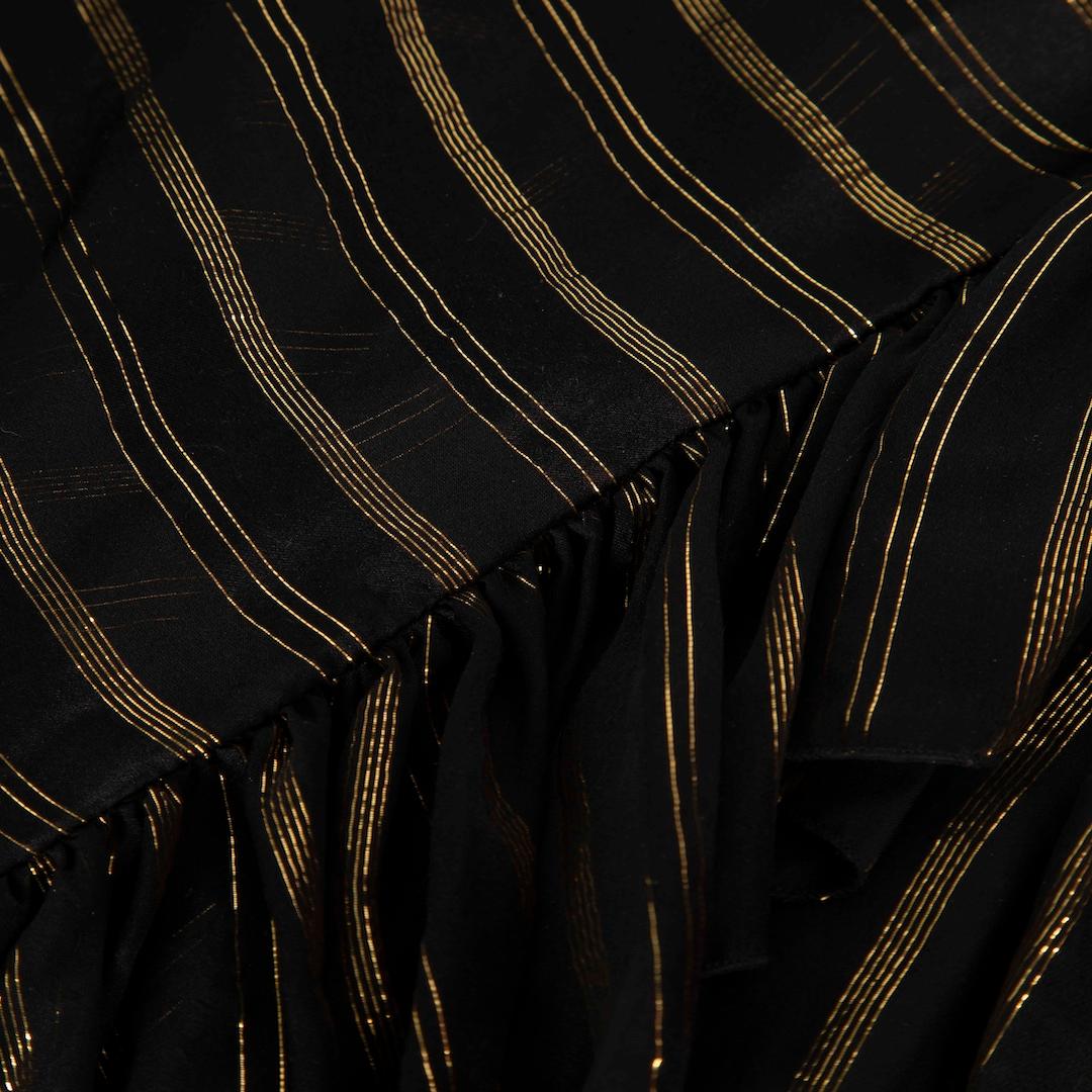 Philosophy Black & Gold One Shoulder Midi Dress Size S Bon état - En vente à London, GB