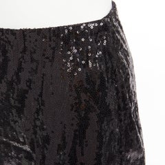 PHILOSOPHY black sequins high waist wide leg relaxed shorts IT38 XS