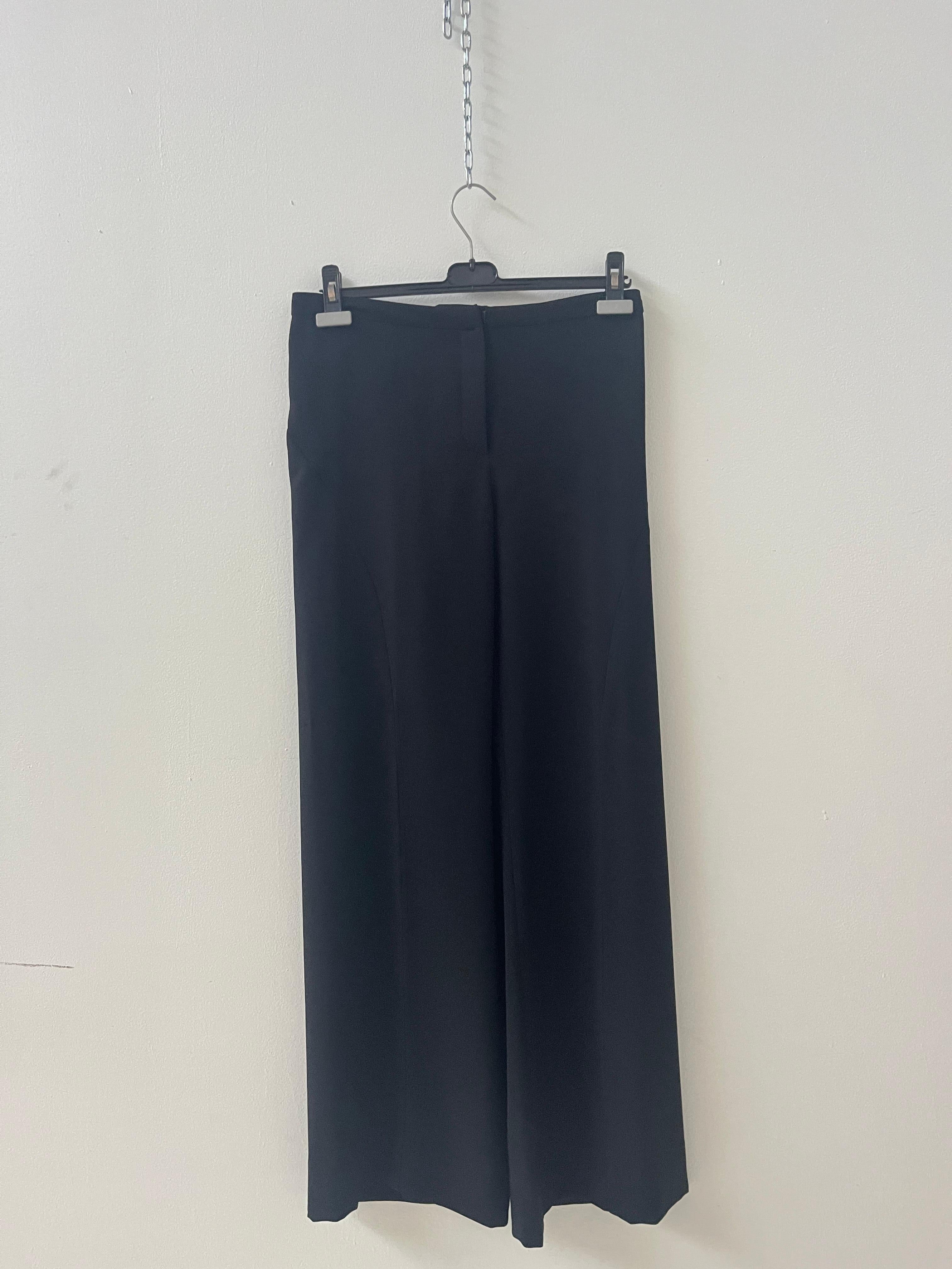 Philosophy Black Wide-Leg Trousers – Made in Italy – IT 42 Pour femmes en vente