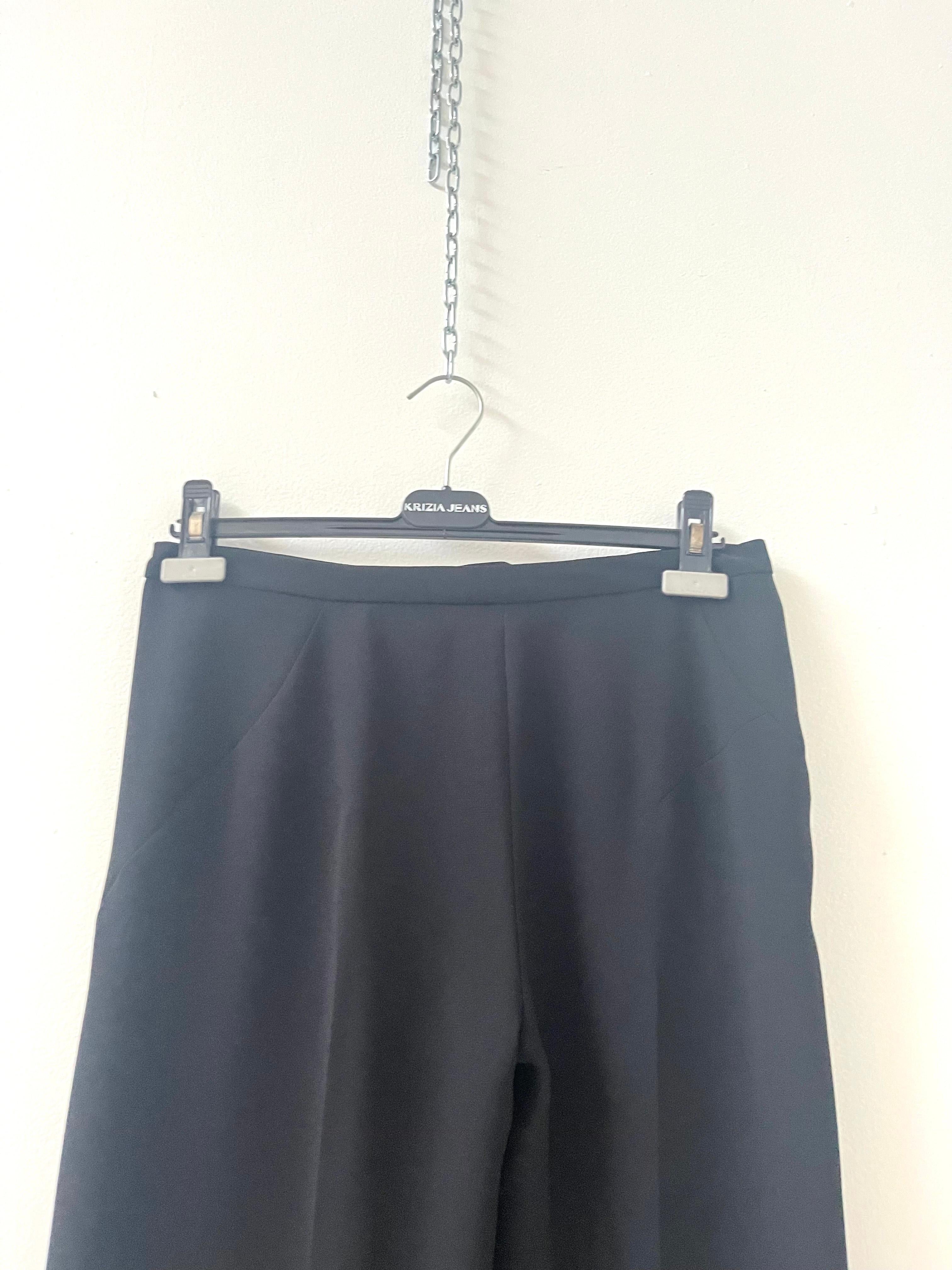 Philosophy Black Wide-Leg Trousers – Made in Italy – IT 42 en vente 1