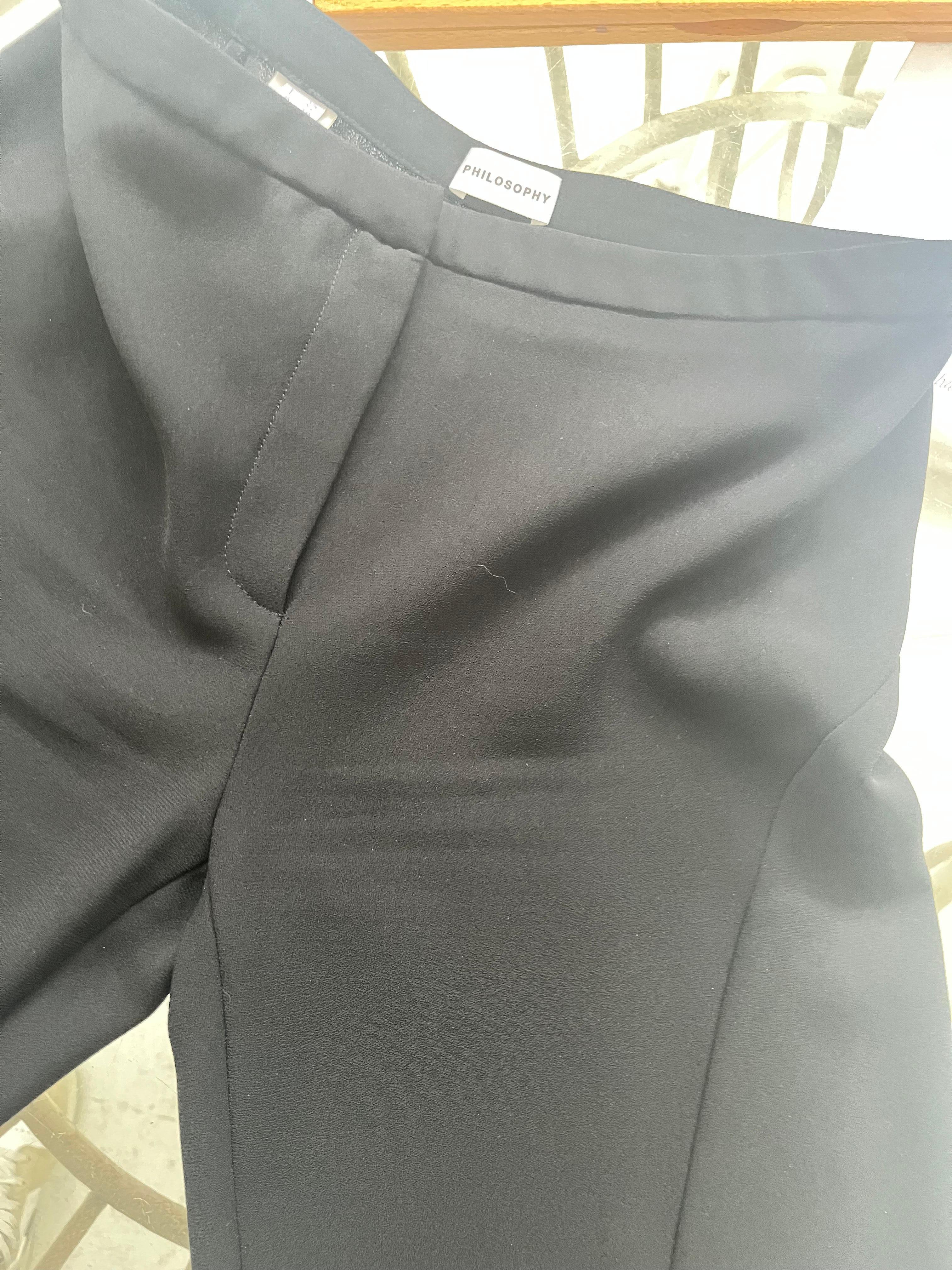 Philosophy Black Wide-Leg Trousers – Made in Italy – IT 42 en vente 3