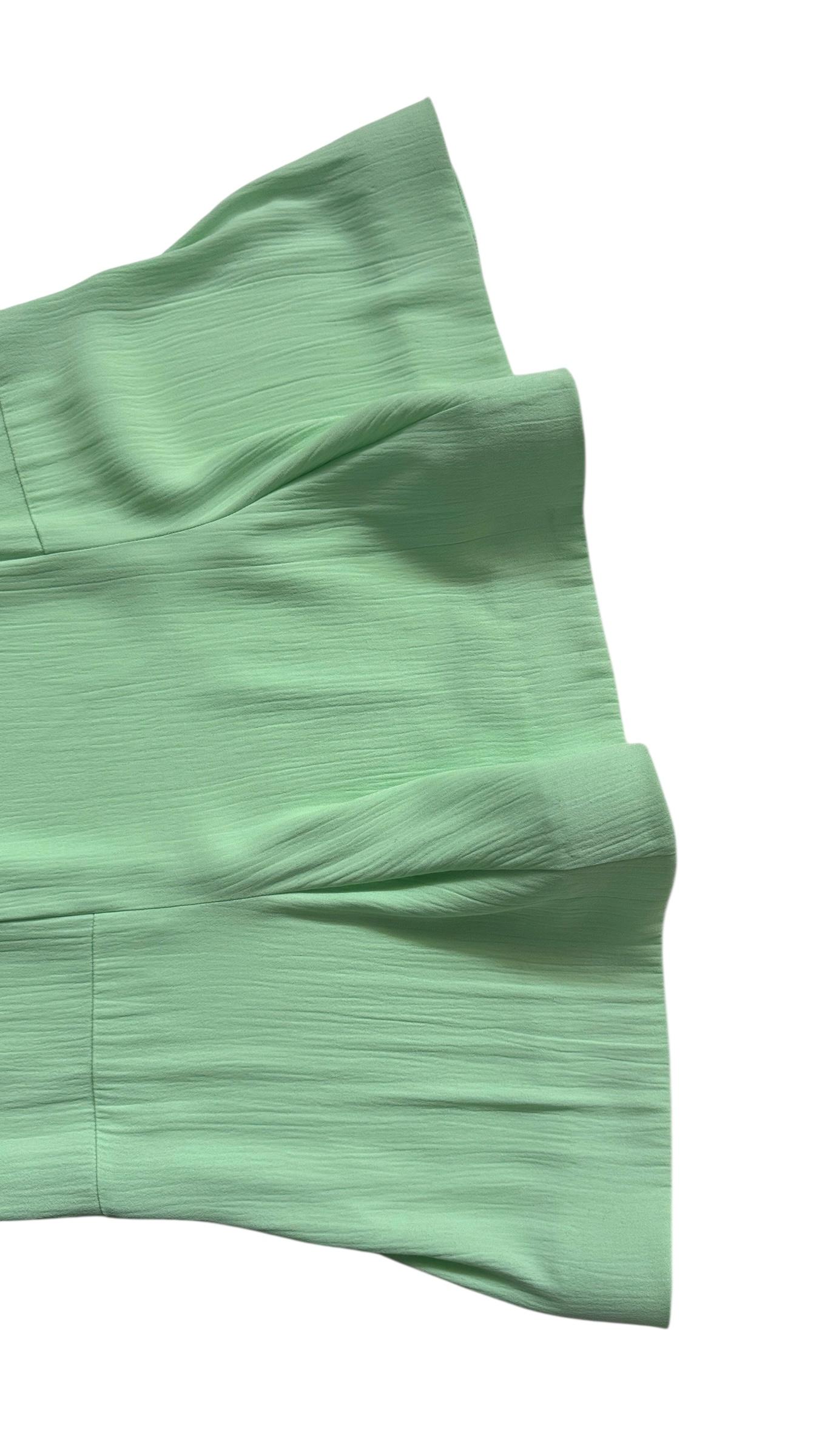 Philosophy by Alberta Ferretti Vestido sin mangas de crepe verde menta con estructura en venta 9