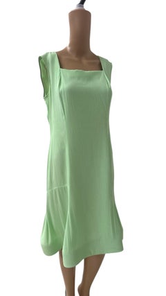Philosophy by Alberta Ferretti Mint Green Crêpe Sleeveless Dress with Structured