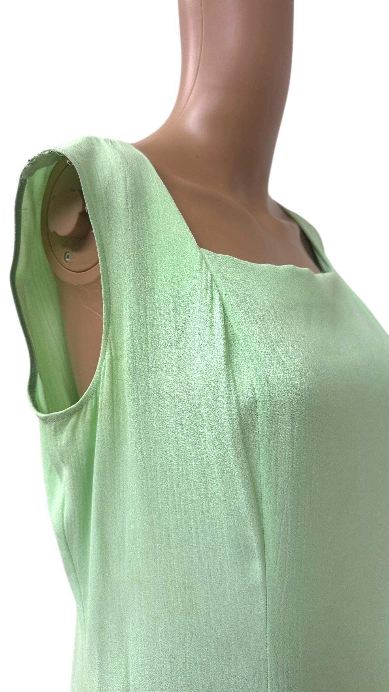De las mujeres Philosophy by Alberta Ferretti Vestido sin mangas de crepe verde menta con estructura en venta