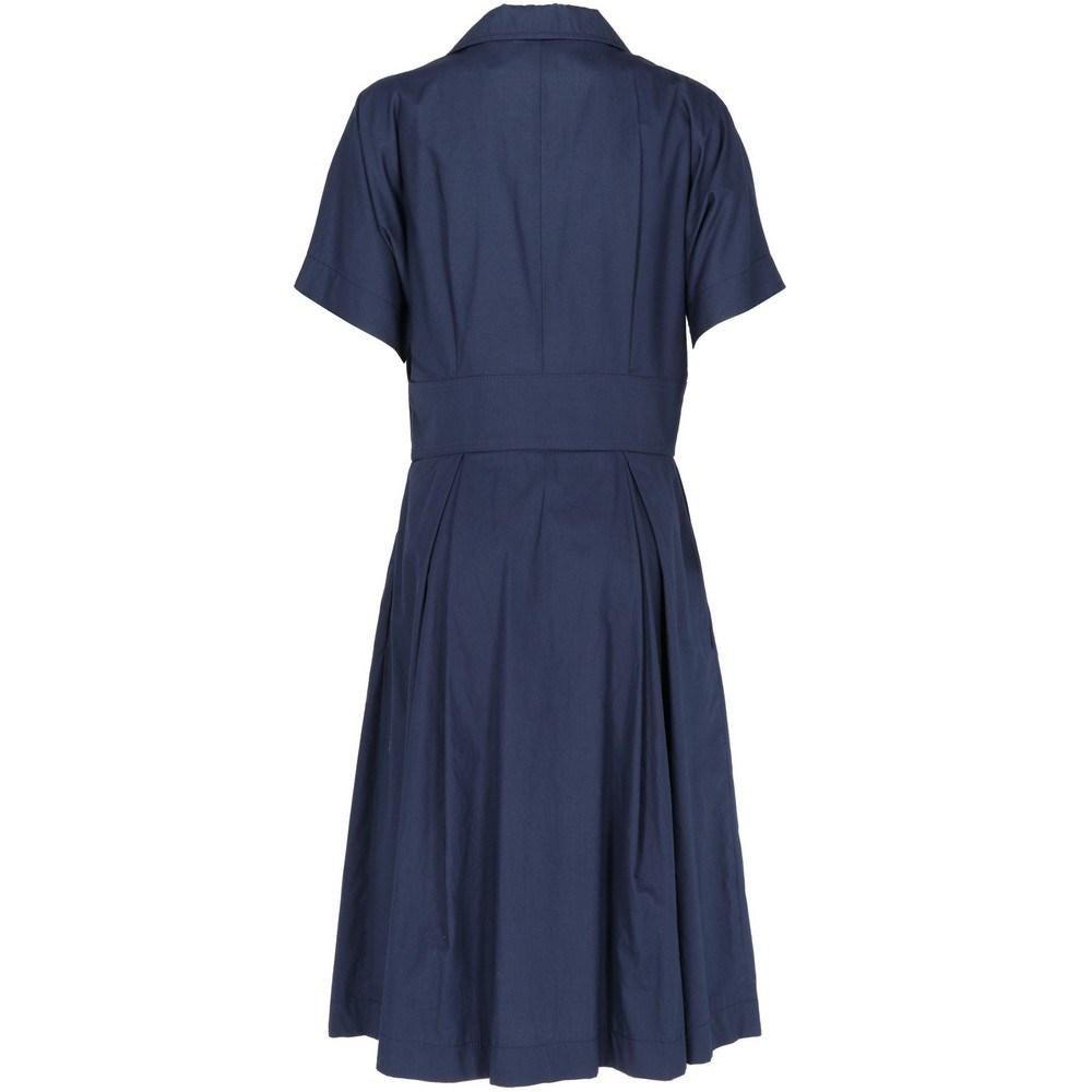 Women's Philosophy by Alberta Ferretti Vintage blue cotton chemisier 90s dress