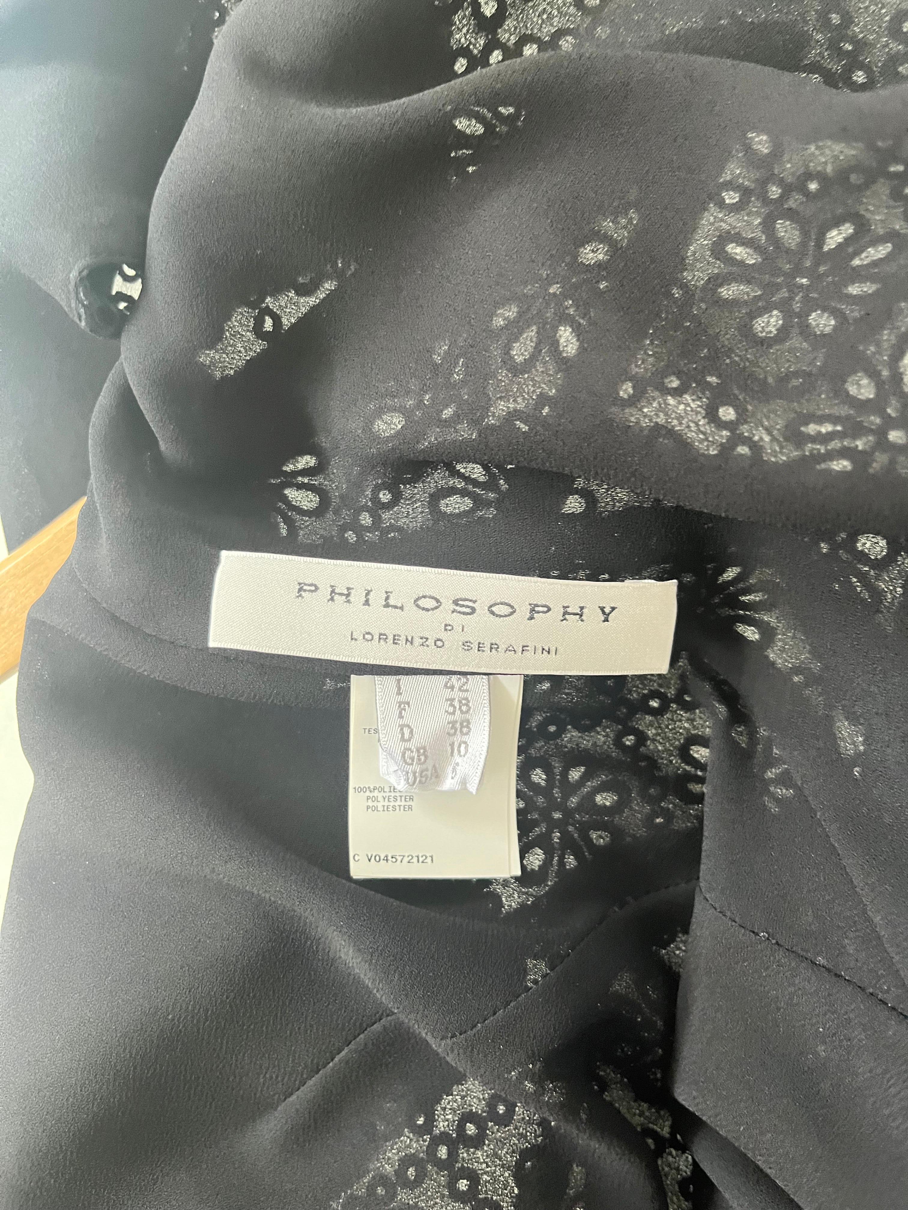 Philosophy by Lorenzo Serafini Black Lace Mini Dress – IT 38 en venta 3