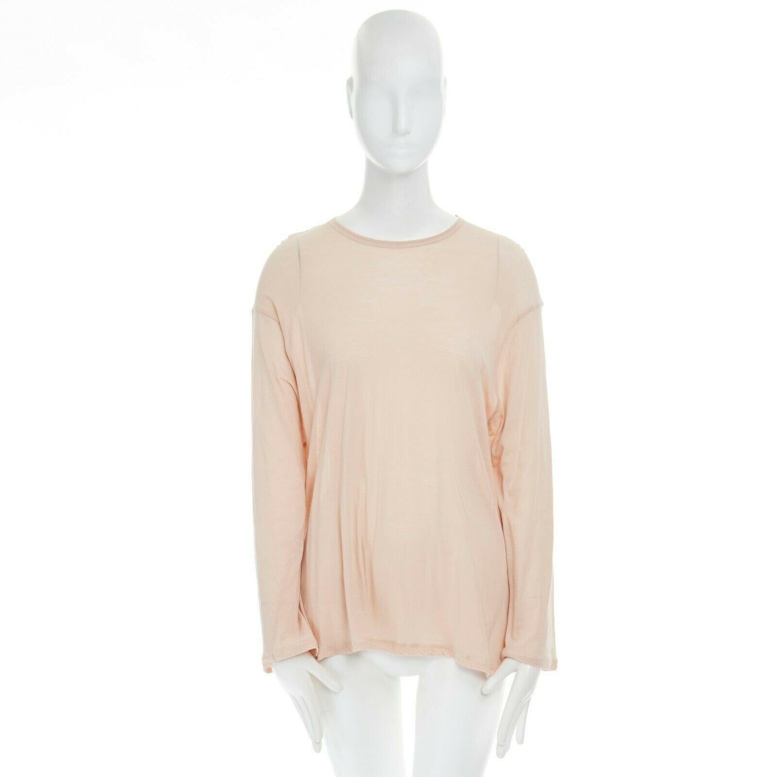 PHILOSOPHY DI ALBERTA FERRETTI 100% cotton peach nude long sleeve top S 
Reference: LNKO/A00893 
Brand: Alberta Ferretti 
Designer: Alberta Ferretti 
Material: Cotton 
Color: Beige 
Pattern: Solid 
Extra Detail: 100% cotton. Nude blush. Wide